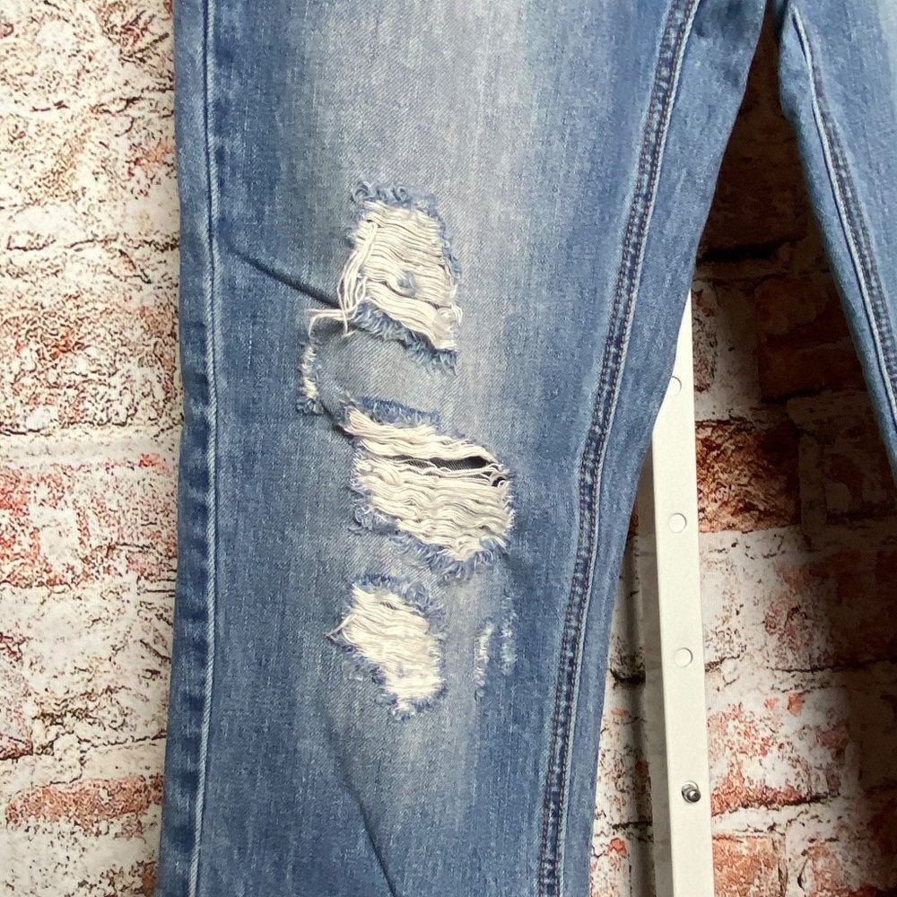 One x One Teaspoon Womenʻs Distressed White Wash Jeans Size 28 - Picture 3 of 11
